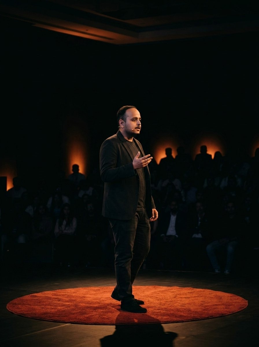 Harshh on TEDx stage