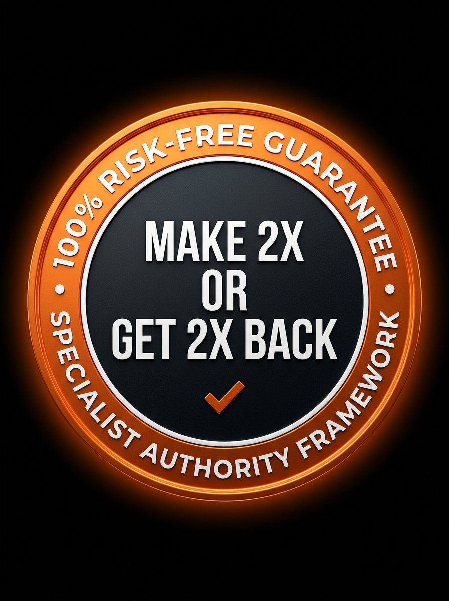 100% Risk-Free Guarantee. Make 2X or Get 2X Back. Specialist Authority Framework